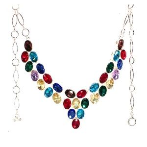 Multicolored statement necklace